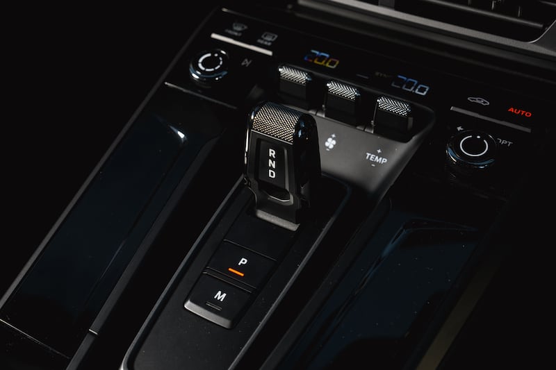 The short, stubby gear selector was introduced with the 992-generation car