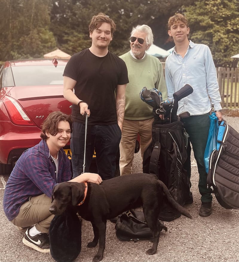 Laurence Holloway with his grandsons. (Supplied by the family)