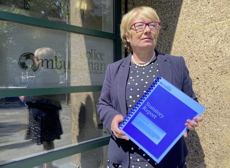 Police Ombudsman Marie Anderson with the report into the death of Damien Walsh. Picture by Mal McCann 