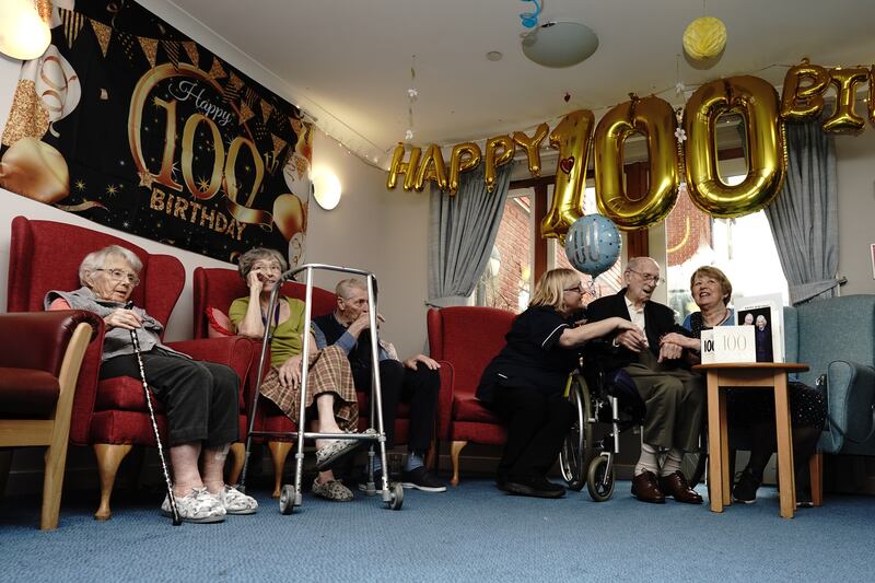 A 100th birthday party was held for Ronald Brignall at his care home in Sussex