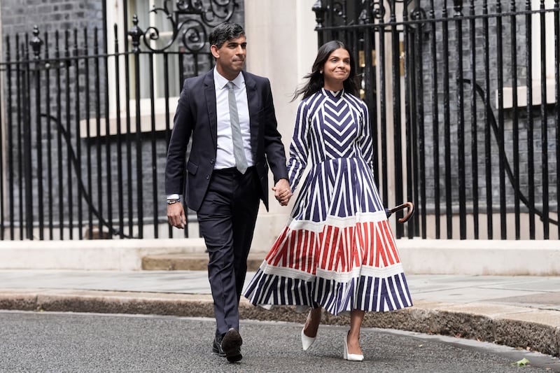 Rishi Sunak with his wife Akshata Murty