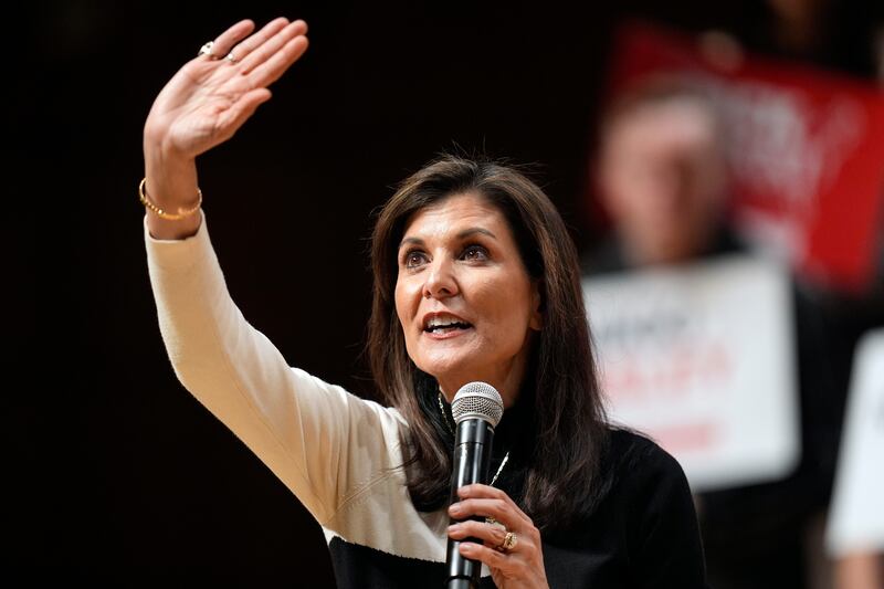 Nikki Haley speaks during a campaign event (Rick Bowmer, AP)