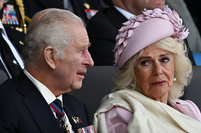 Charles and Camilla appear moved at the UK’s national commemorative event for the 80th anniversary of D-Day