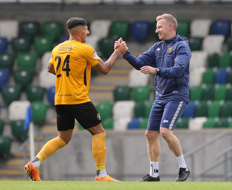 Carrick manager Stuart King has guided his side to wins over Glentoran and Dungannon in their last two league outings