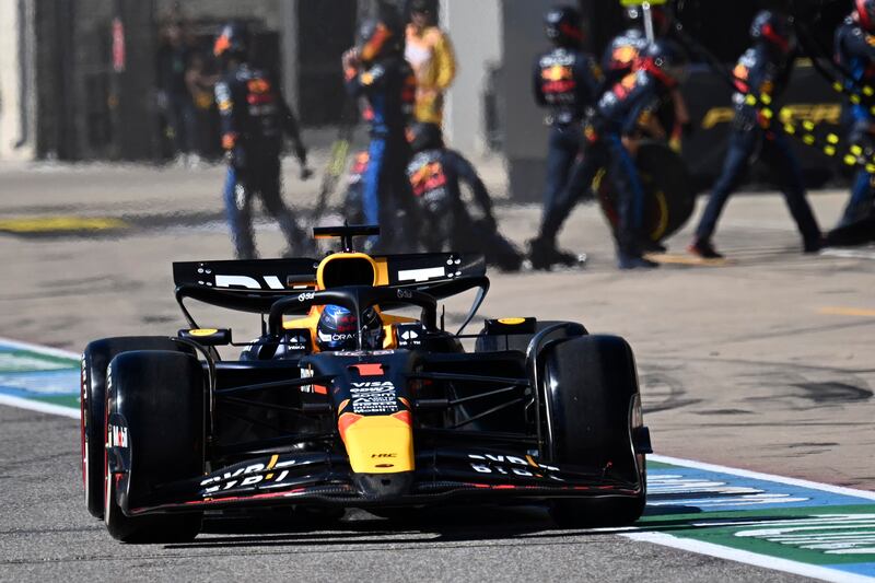 Max Verstappen has a tight battle with Norris (Patrick Fallon/AP)