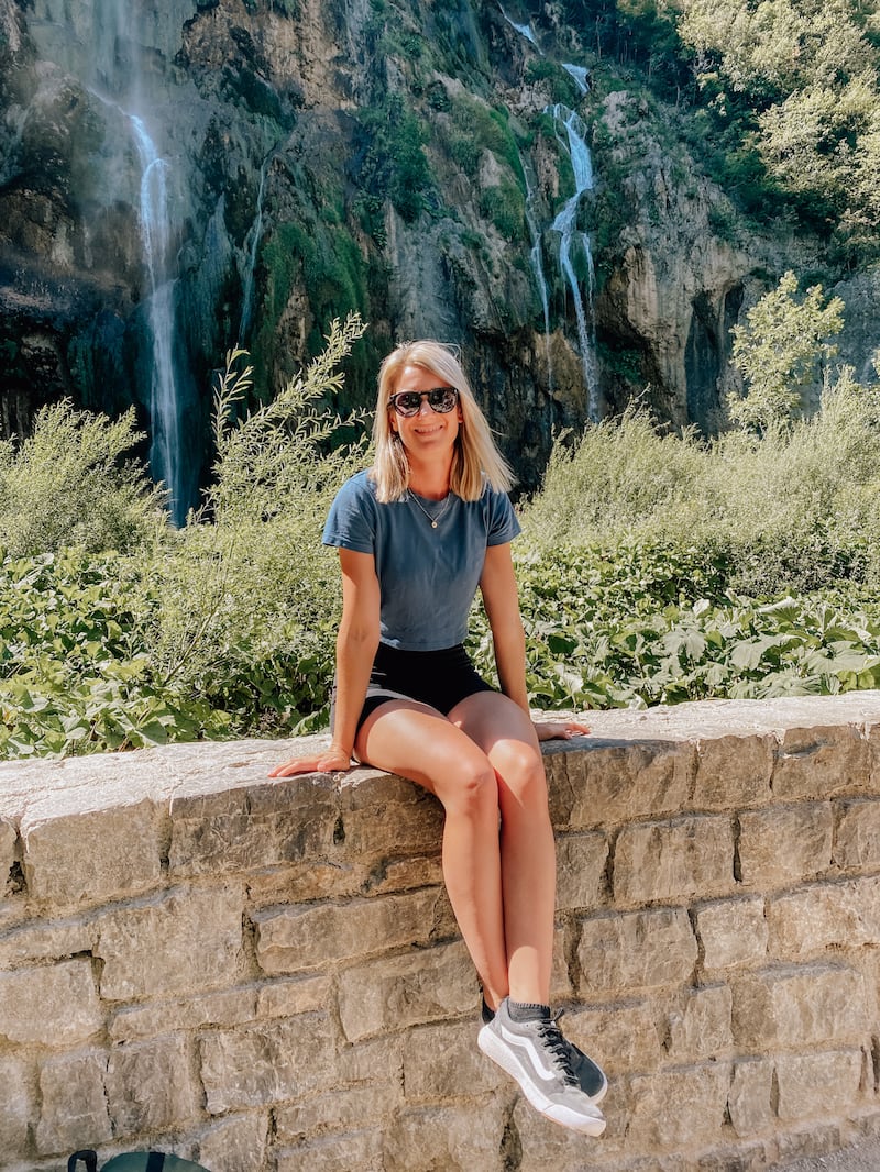 Carolin exploring the Plitvice Lakes National Park