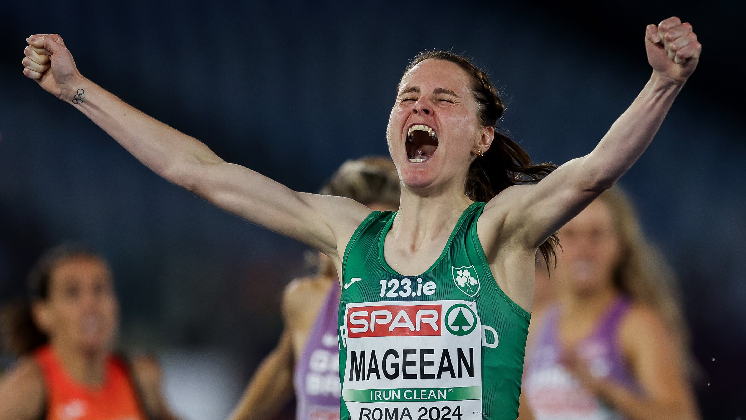 2024 European Athletics Championships, Stadio Olympico, Rome 9/6/2024
Women’s 1500m Final
Ireland’s Ciara Mageean celebrates winning
Mandatory Credit ©INPHO/Morgan Treacy