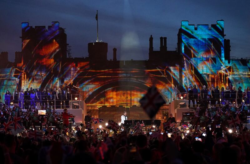 Lionel Richie performing at the Coronation Concert