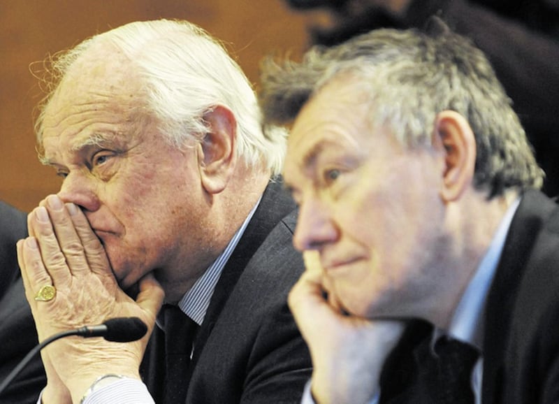 Denis Bradley (right) and Robin Eames were co-chairmen of the Consultative Group on the Past. Picture by Stephen Davison 