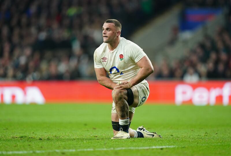 Ben Earl catches his breath during the win over Ireland