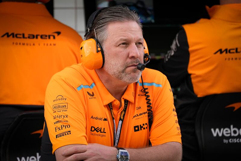 Zak Brown is the CEO at McLaren (Darko Bandic/AP).