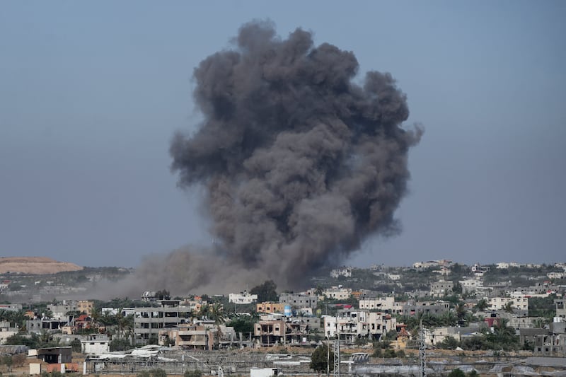 Israel’s military has concentrated its offensive on the city of Rafah, where it says Hamas’ last remnants are holding out (Abdel Kareem Hana/AP)