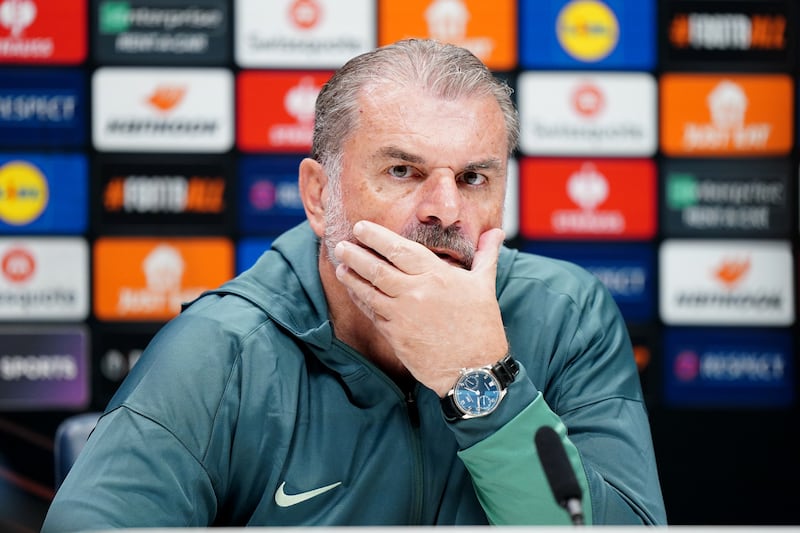 Tottenham manager Ange Postecoglou faced the media on Wednesday afternoon