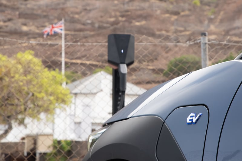 The island of St.Helena only has four EVs in use. (Subaru)