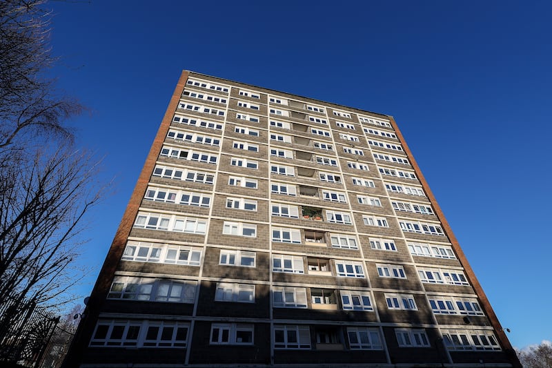 Ross House 13 storey tower block on the Mount Vernon Road in North Belfast that is due for demolition. PICTURE: MAL MCCANN