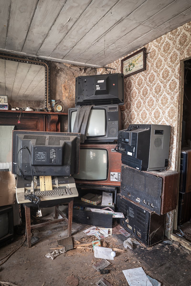 The abandoned home of a Co Antrim TV repairman as captured by Rebecca Brownlie in her book Abandoned Ireland 2