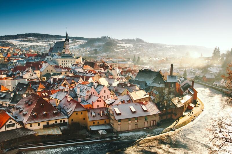 Česky Krumlov_in winter. (Czechia Digital Media Library)