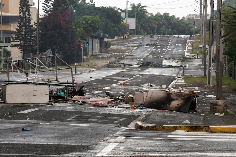 A street in Noumea, New Caledonia, is pictured after unrest (Nicolas Job/AP)