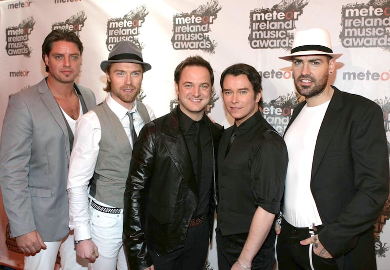 Boyzone (left to right) was made up of Keith Duffy, Ronan Keating, Mikey Graham, Stephen Gately and Shane Lynch