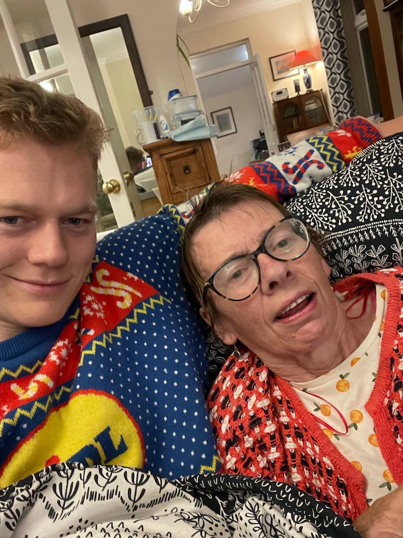 Alex Welford with his mother, Alison, who died from multiple sclerosis in May aged 66