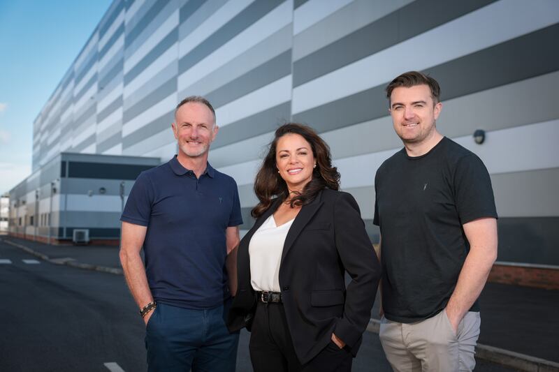 Shane Glynn, sustainability lead, BBC Nations; Natasha Sayee- corporate affairs and engagement director at Belfast Harbour; and Gavin Kelly, NI Screen.