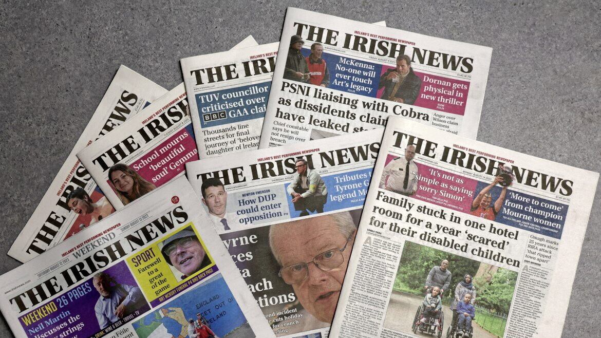 OUT ON ITS OWN: The Irish News has climbed to the number one position in the UK and Ireland for combined print and digital sales. Picture: Mal McCann 