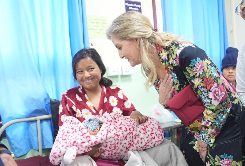 Sophie met mothers and babies in the maternity wing of Bhaktapur Hospital