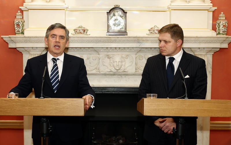 Then prime minister Gordon Brown hosted Robert Fico in Downing Street during the Slovakian politician’s first premiership in 2009
