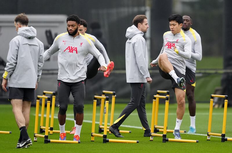 Joe Gomez has returned to training after a month out with injury