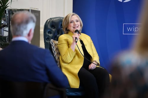 Hillary Clinton tells Belfast audience she hopes Stormont 'gets back to business'