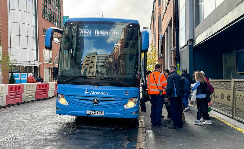 Aircoach bus from Belfast to Dublin.
PICTURE COLM LENAGHAN