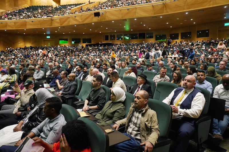 More than 5,400 people became Irish citizens in June's ceremony at the Convention Centre in Dublin; this month's involved 3,600 new citizens