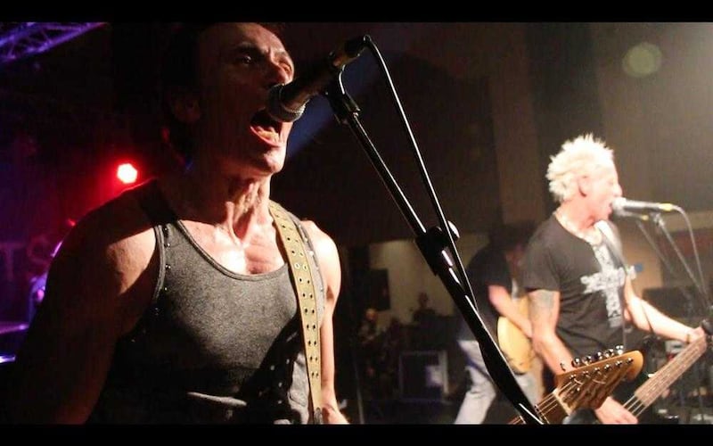 Martin and Greg Cowan of The Outcasts in action 