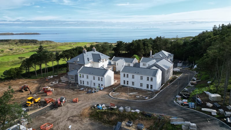 New drone footage has revealed progress at the £16.5 million Dunluce Lodge luxury resort, which is due to open adjacent to Royal Portrush Golf Club ahead of next July's Open Championship