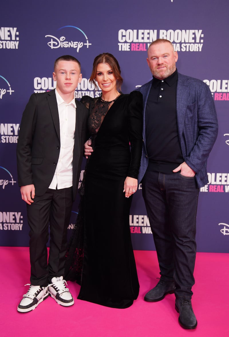 Kai with his parents Coleen, and Wayne Rooney