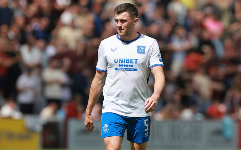 Rangers’ John Souttar during the William Hill Premiership match at Tynecastle Park.