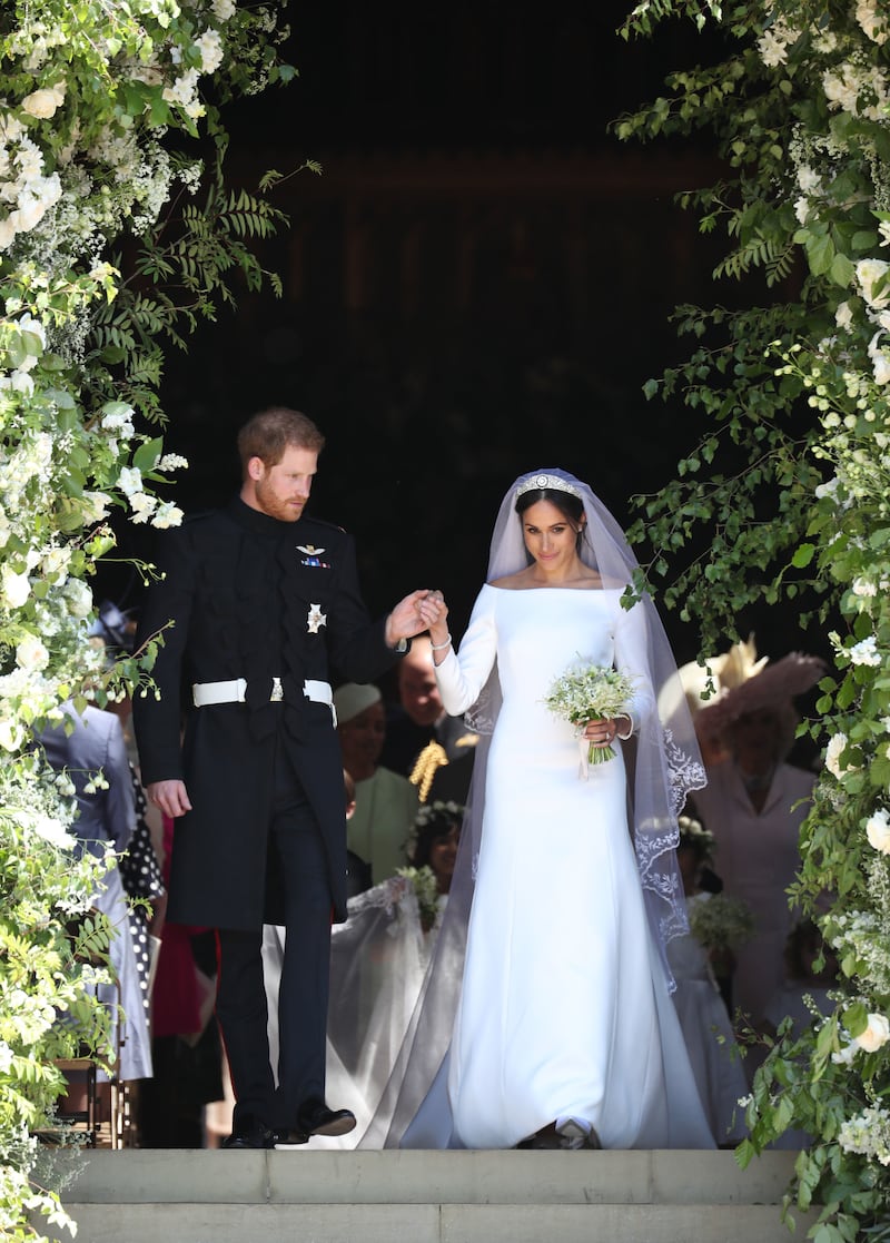 Harry, 33 on his wedding day with Meghan