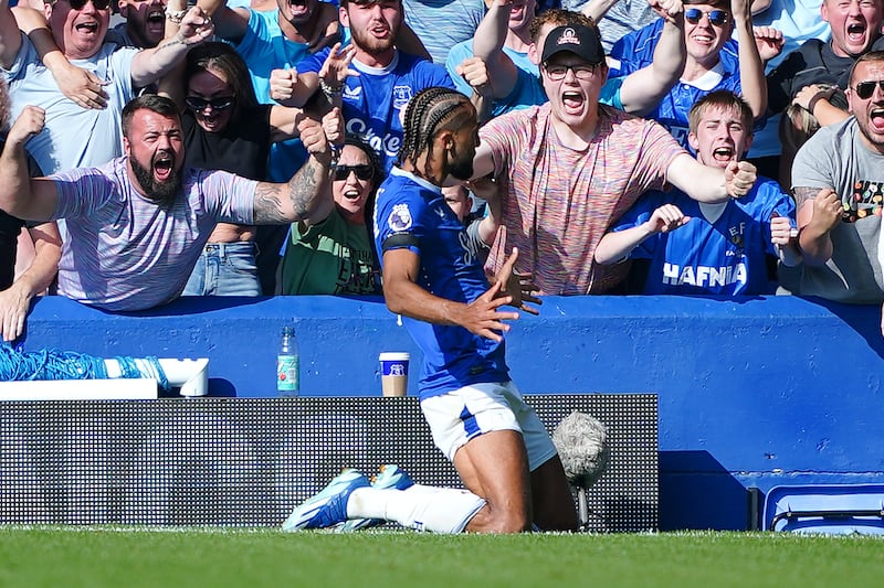 Dominic Calvert-Lewin celebrates