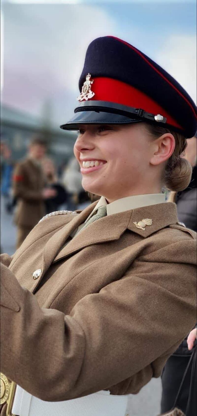 Royal Artillery Gunner Jaysley Beck at her passing out parade