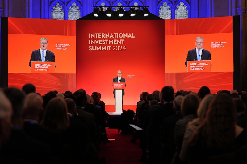 Sir Keir Starmer speaking at the International Investment Summit