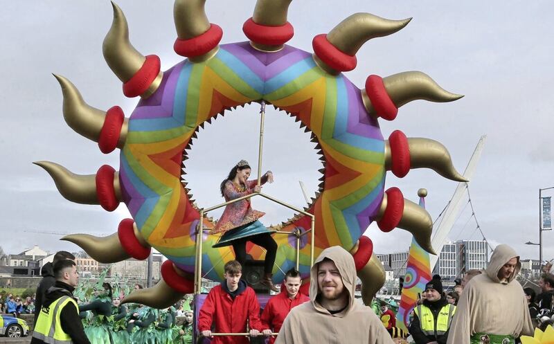 The St Patricks Day parade and celebrations in Derry on Friday. Picture Margaret McLaughlin 17-3-2023. 