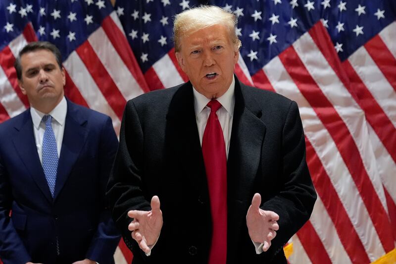 Former President Donald Trump’s trial will begin on April 15 and he has been warned that he will forfeit his right to see the names of jurors if he engages in conduct that threatens their safety or integrity (AP Photo/Frank Franklin II)