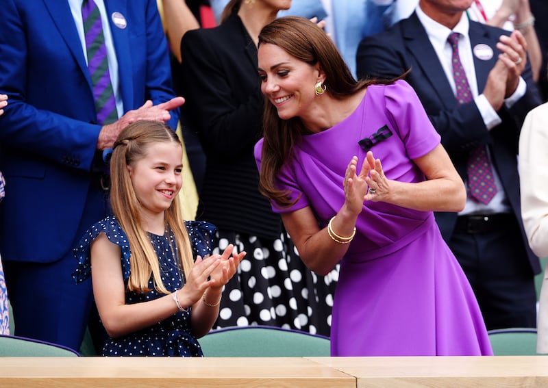 The Princess of Wales and Princess Charlotte in the royal box