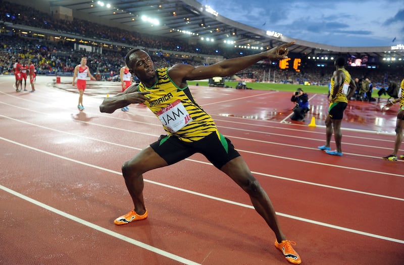 Jamaica’s Usain Bolt was among those who competed in Glasgow in 2014