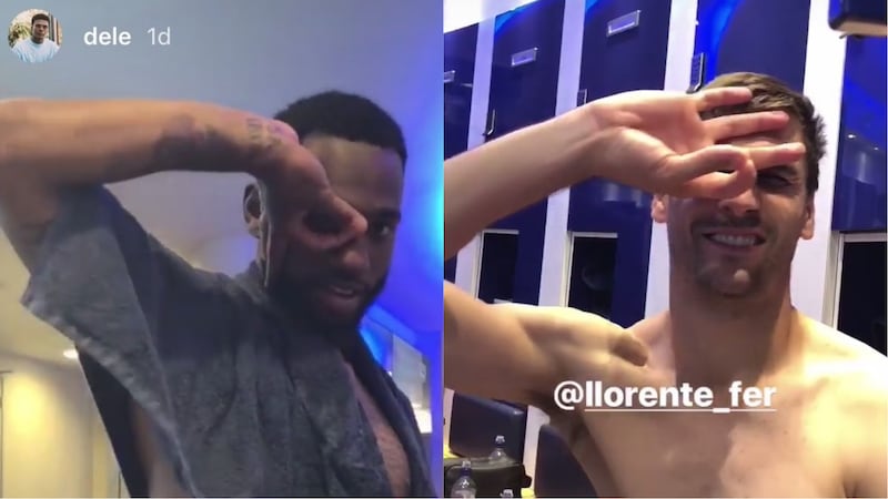 Tottenham footballers attempt to recreate Dele Alli's celebration