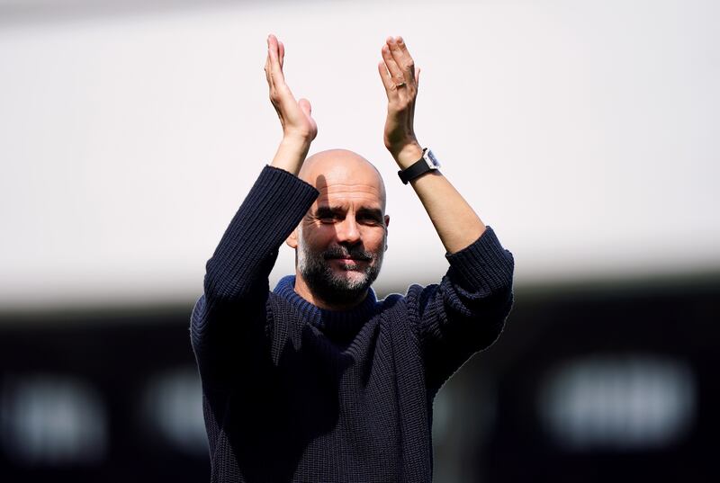 Pep Guardiola, pictured, has noticed Gvardiol’s confidence grow throughout the campaign