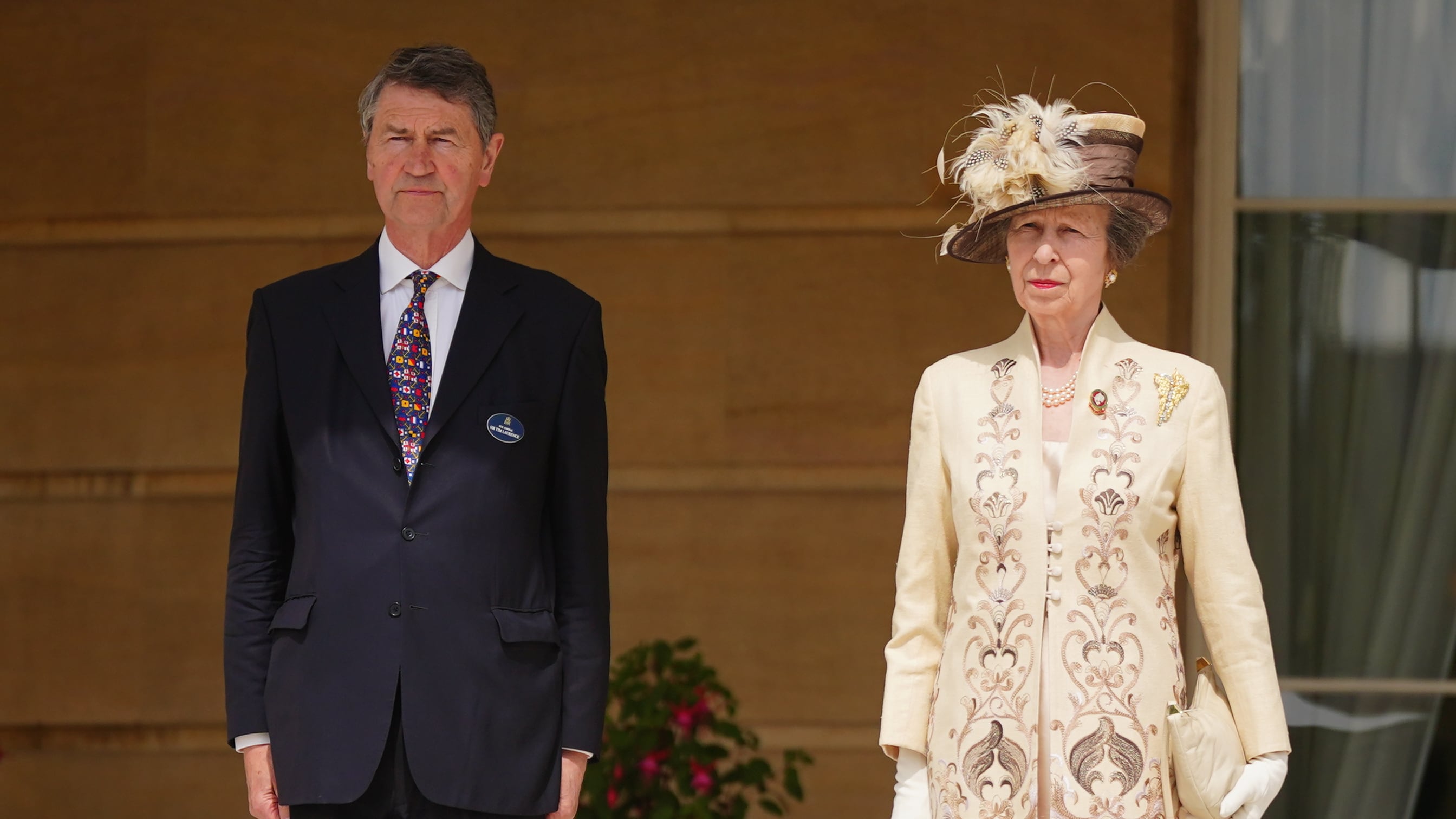 The Princess Royal was visited by her husband Vice Admiral Sir Tim Laurence