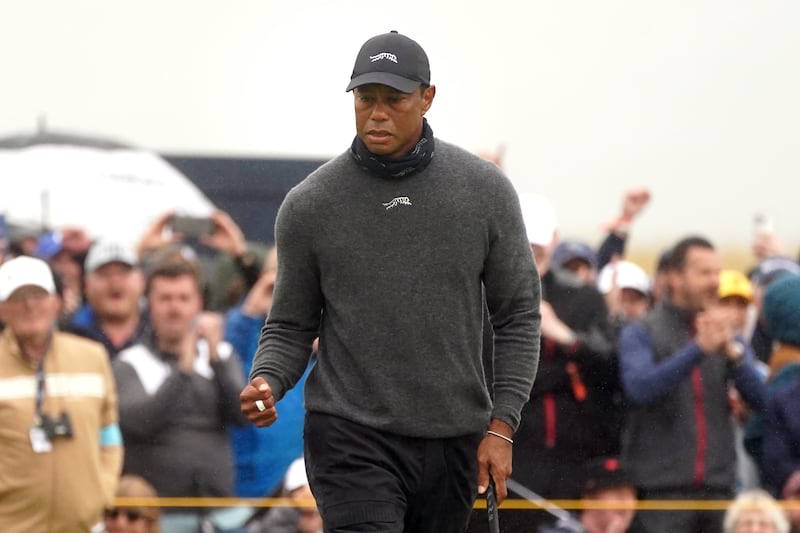 Woods made a bright start to his round but it did not last