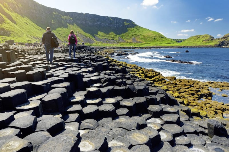 The Giant&#39;s Causeway featured in an image on the cover of Led Zepplin&#39;s 1973 album Houses of the Holy. 