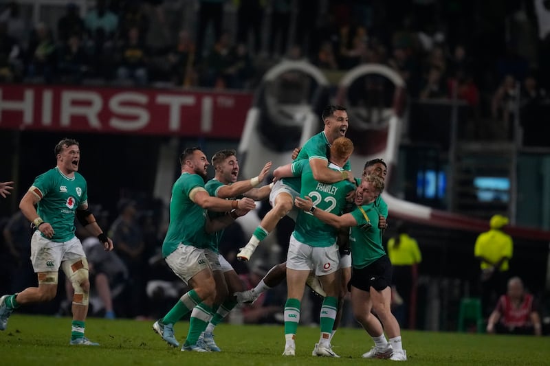 Ireland won on South African soil for only the second time (Themba Hadebe/AP)